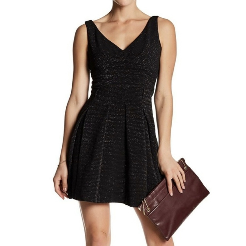 Betsey Johnson Black Sparkle Mini Dress